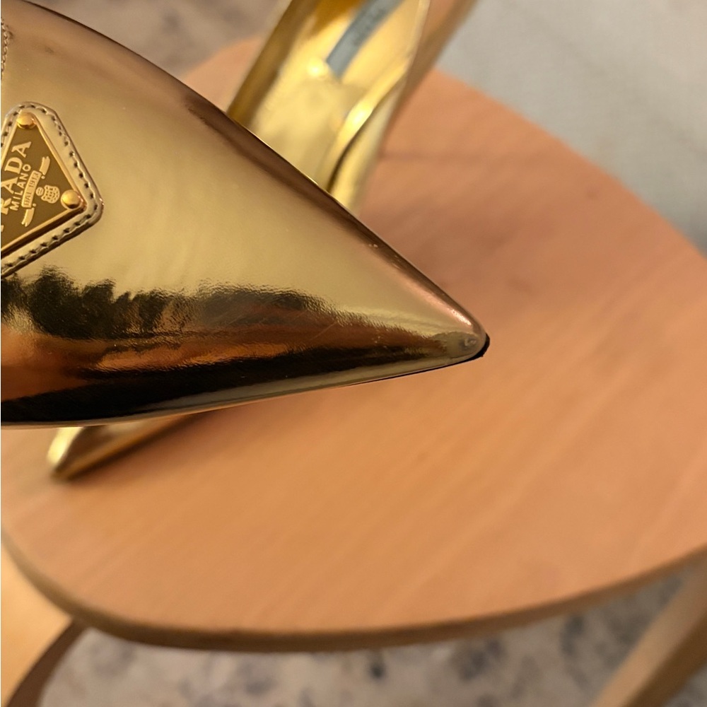 Gold Prada Heels - Picture 6 of 9